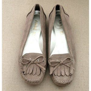 Anne Klein IFlex Brown Aknubia Moccasins Loafers Womens Size 7 Kiltie Top Shoes